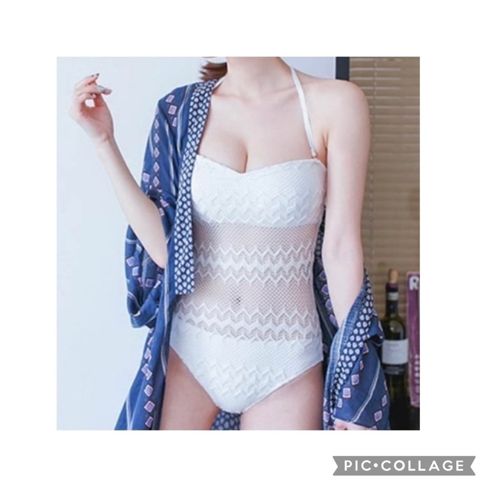 White Lace One-Piece Swimsuit - Classic Feminine Swim